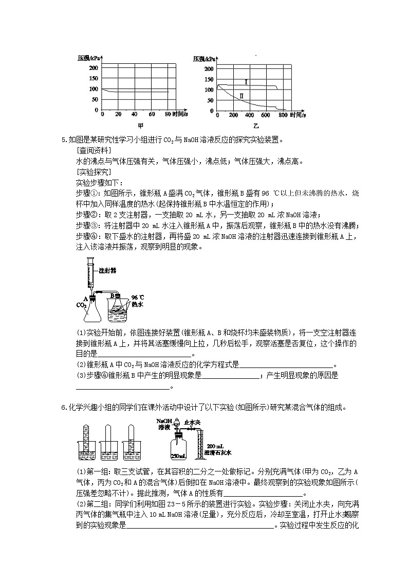 2021年中考化学二轮专题突破03《二氧化碳和氢氧化钠反应的探究》(含答案)03