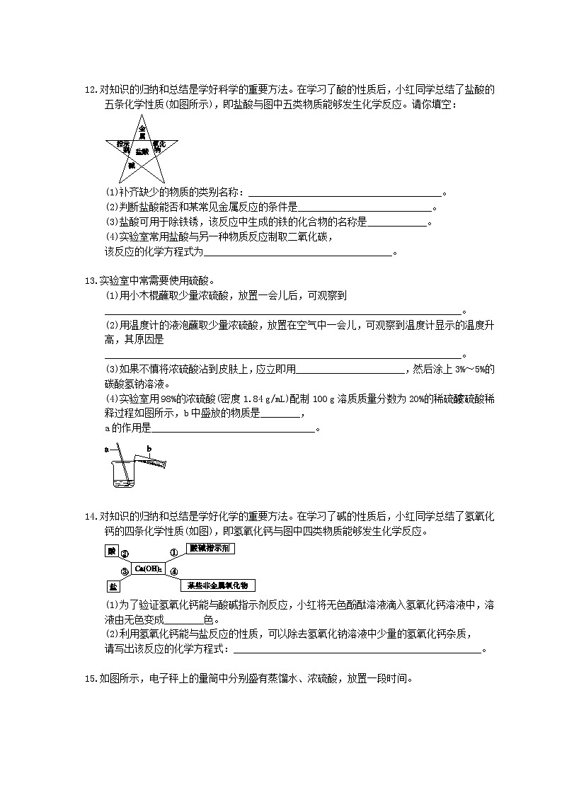 2021年中考化学一轮刷题：06《常见的酸和碱》(含答案)03
