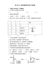 九年级上册第六单元 碳和碳的氧化物综合与测试精练