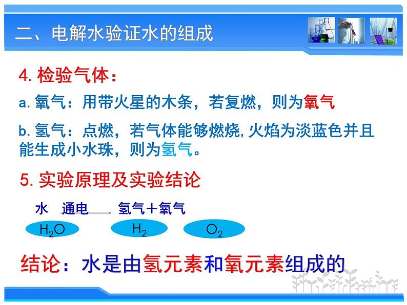 九年级化学上册教学-4.3水的组成-人教版课件第5页