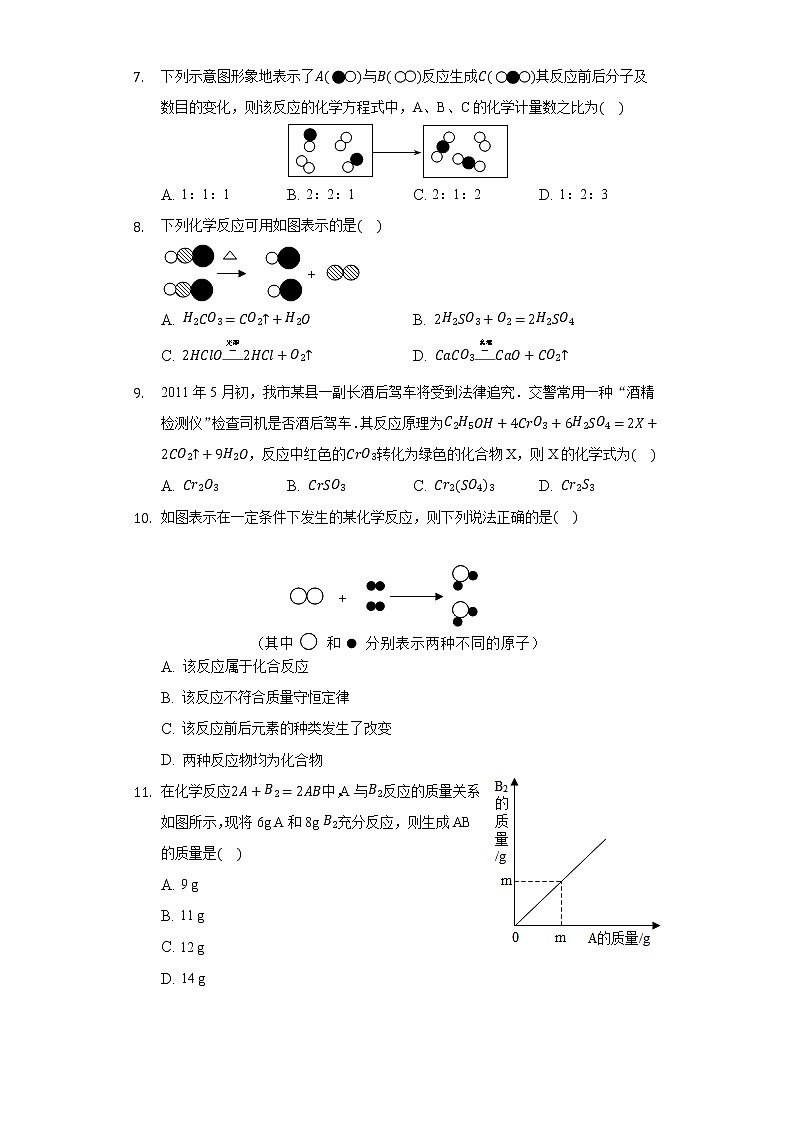 新人教版九年级上册 第5单元 化学方程式 单元测试卷02