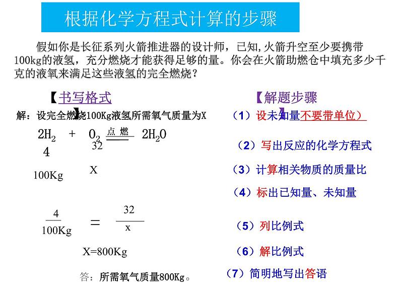 人教版九年级化学上册第五单元课题3 利用化学方程式的简单计算课件04