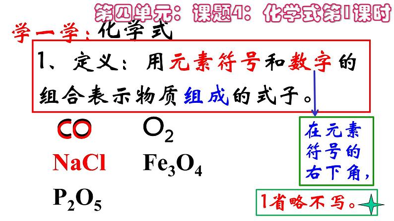 初中化学人教版九年级第四单元自然界的水课题4 化学式与化合价教学课件04