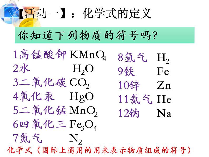 人教版九年级化学第四单元 课题4 化学式与化合价课件(共16张PPT)第3页