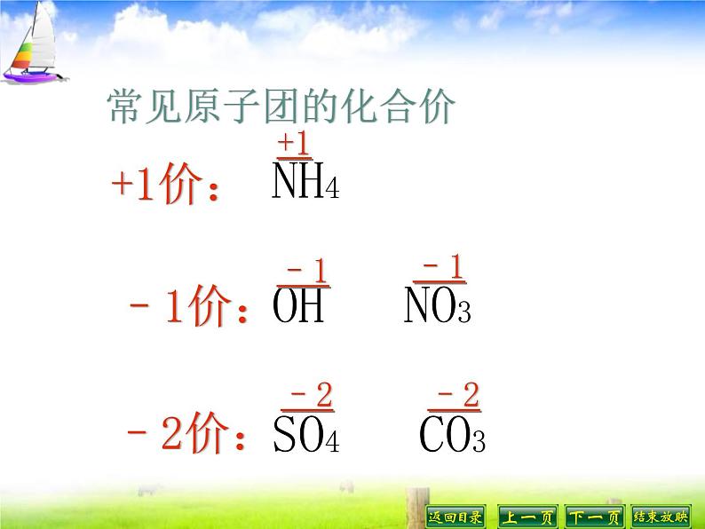 人教版九年级化学上册课件：4.4化学式与化合价08