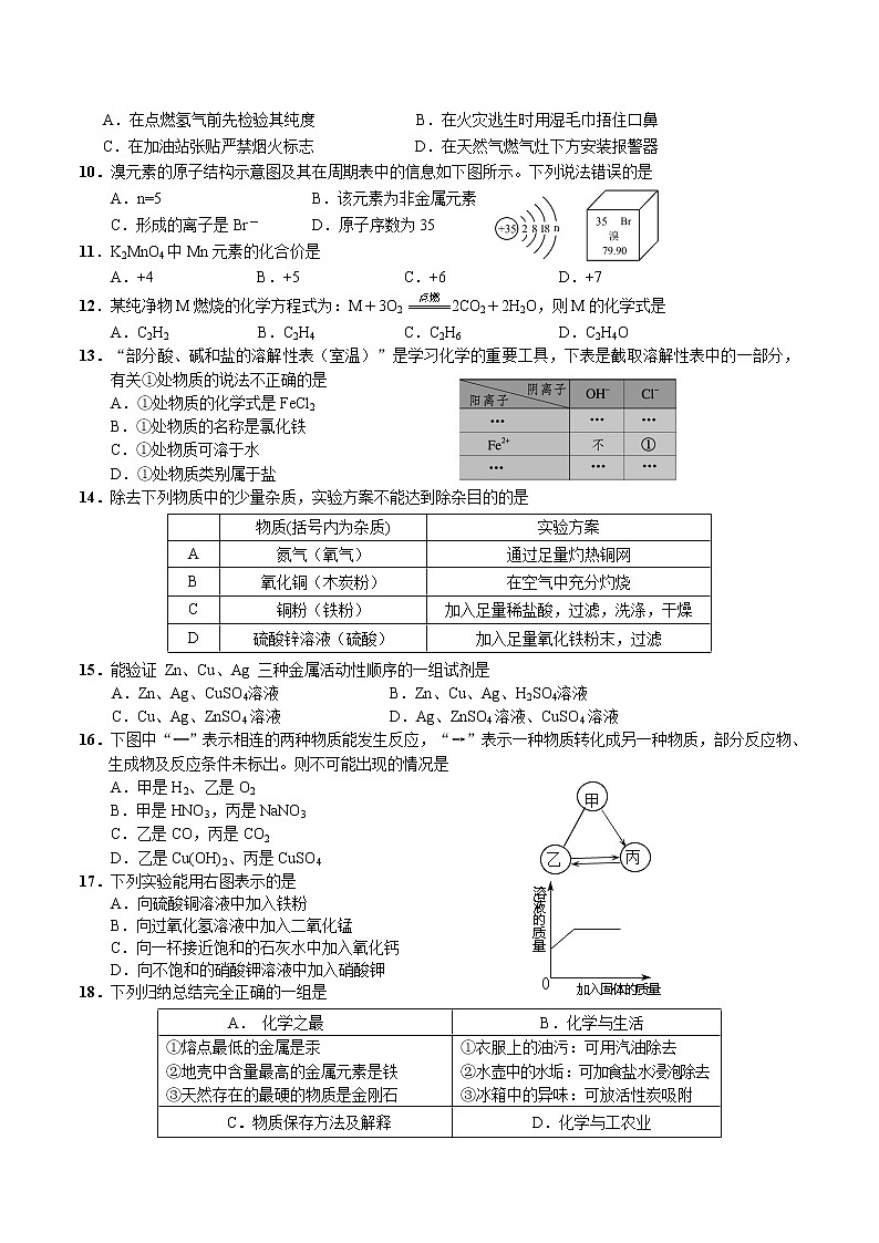 湖北省宜昌市2016年中考化学试题(word版-含答案)02