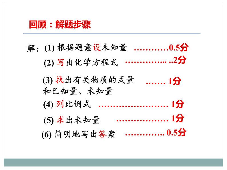 人教版初中化学复习课：利用化学方程式的简单计算 课件04