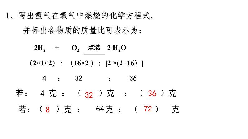 人教版九年级上册 第五单元 课题3《利用化学方程式的简单计算》课件第3页