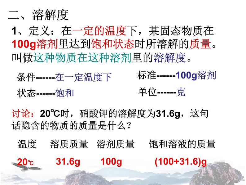 九年级下学期化学课件：9.2 溶解度(共27张PPT)05