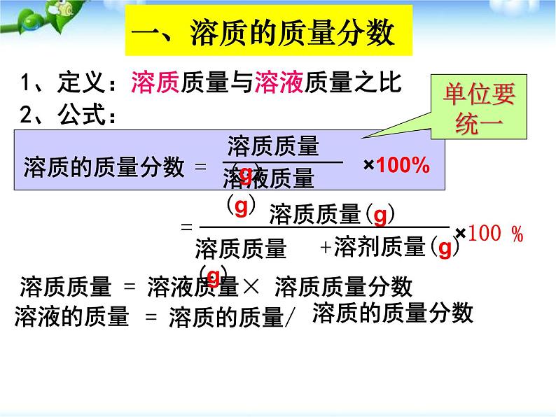 9.3溶液的浓度人教版九下溶液的浓度课件（共27张ppt）06