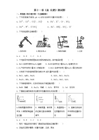 人教版九年级下册第十一单元  盐  化肥综合与测试课时作业