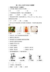 人教版九年级下册第十二单元  化学与生活综合与测试课时作业