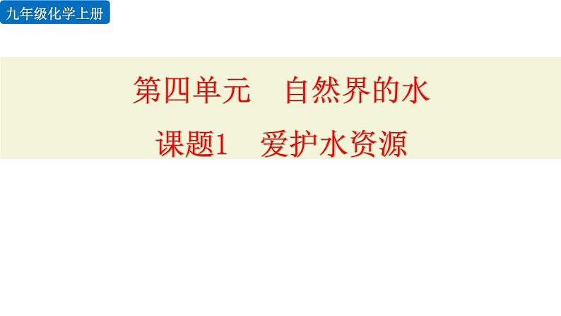 人教版化学九年级上册课题1爱护水资源01