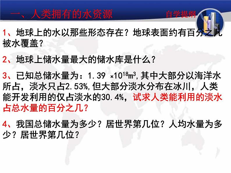 人教版九年级化学上册 第四单元课题1　爱护水资源(共25张PPT)04