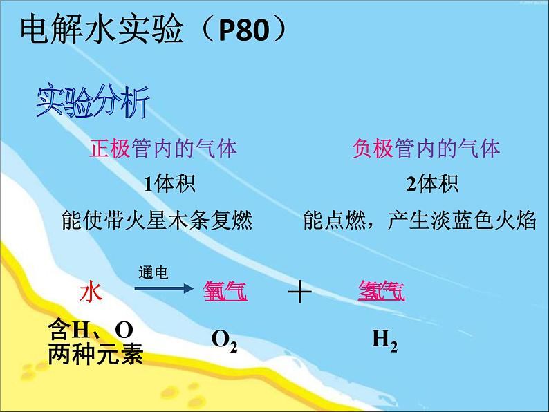 九年级化学上册第四单元 课题3水的组成08