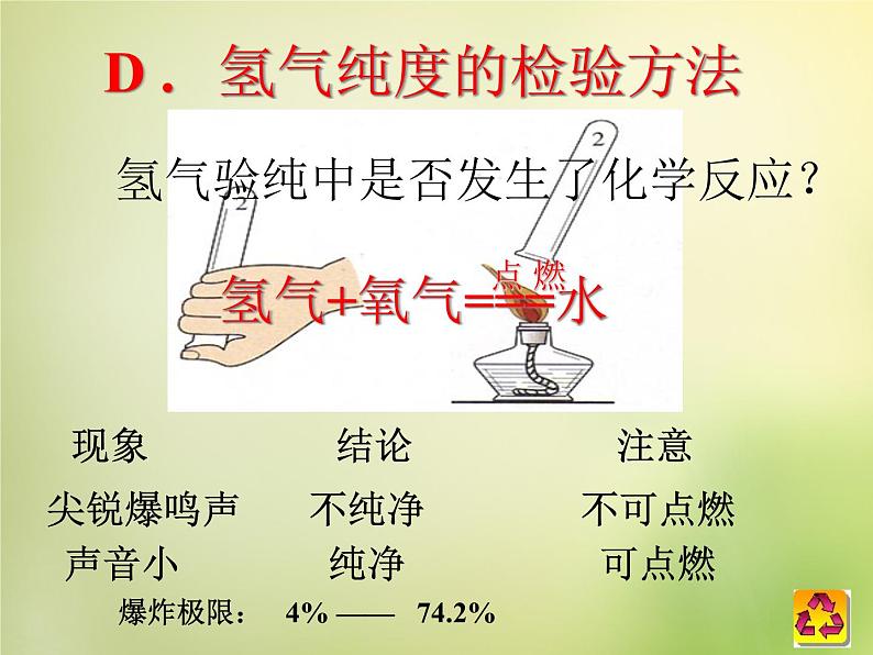 人教版九年级化学课件4.3课题三水的组成第5页