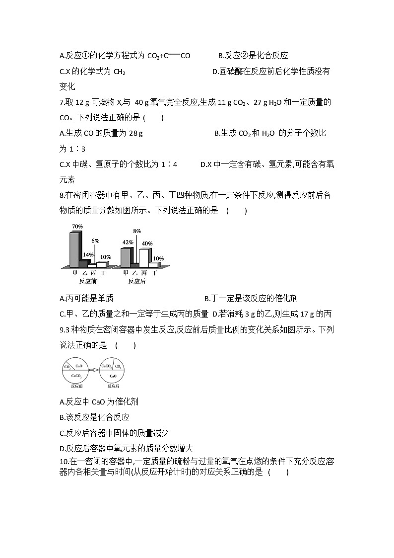 人教版九年级化学 第五单元 化学方程式 单元复习题 有答案02
