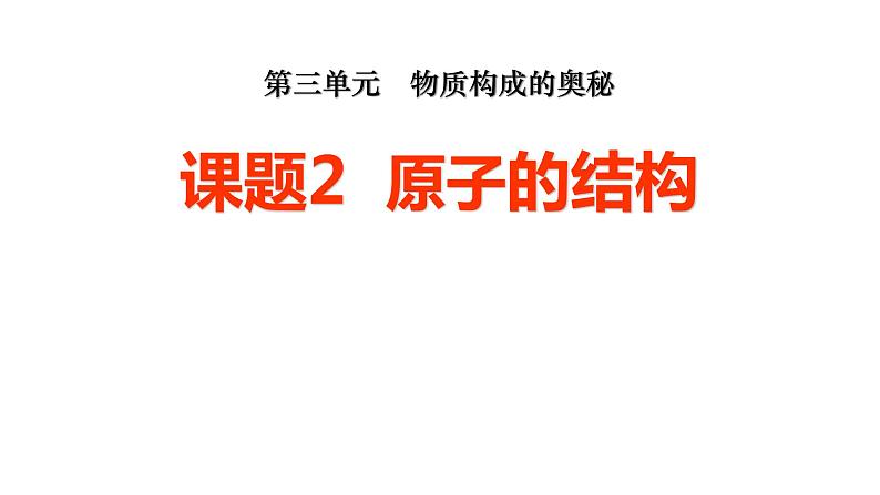 人教版九年级化学上册：第三单元 物质构成的奥秘 课题2 原子的结构  课件 (3)01