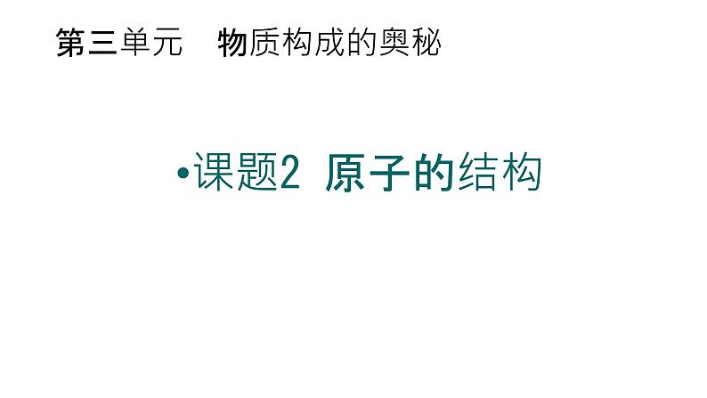 人教版九年级化学上册：第三单元 物质构成的奥秘 课题2 原子的结构  课件01