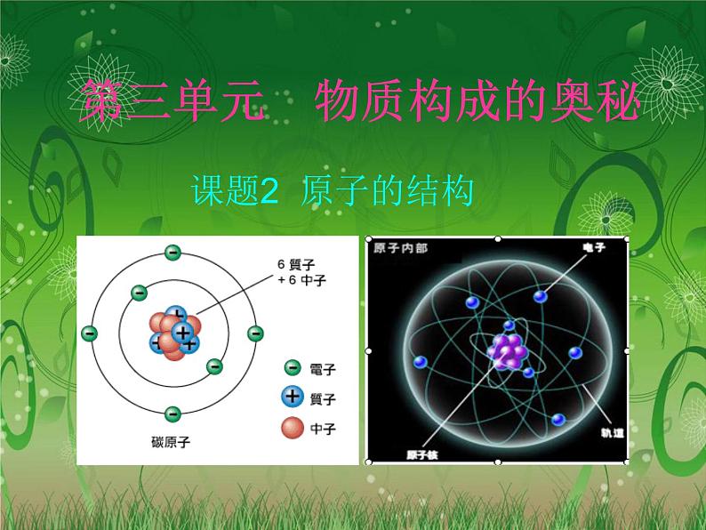 人教版九年级化学第3单元课题2原子的结构 ( 共67张PPT)第1页