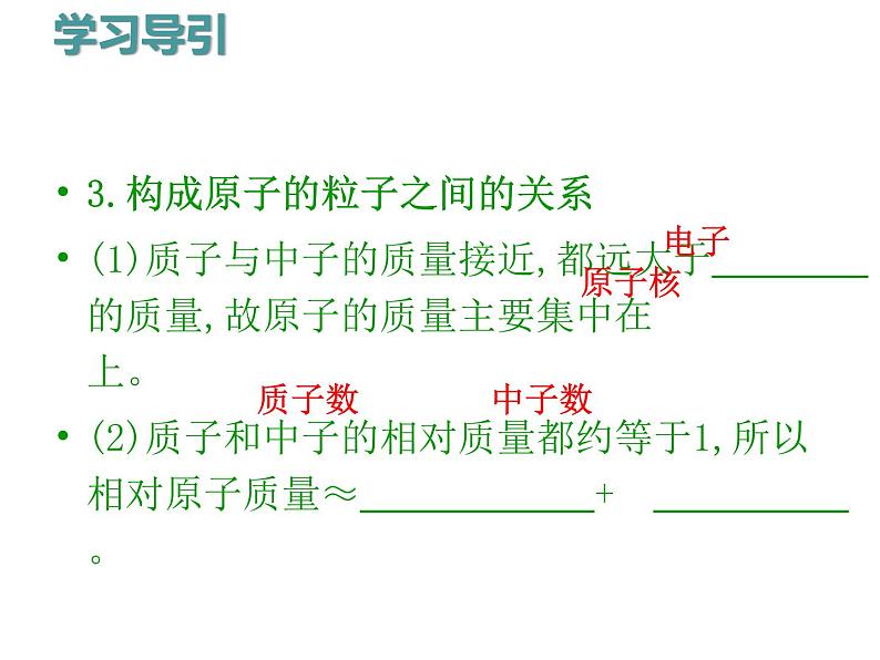 人教版九年级化学上册课件：第3单元 课题2原子的构成2(共10张PPT)第4页