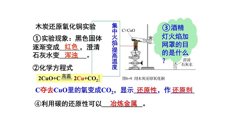 人教版九年级化学上册复习第六单元碳和碳的氧化物复习课件06