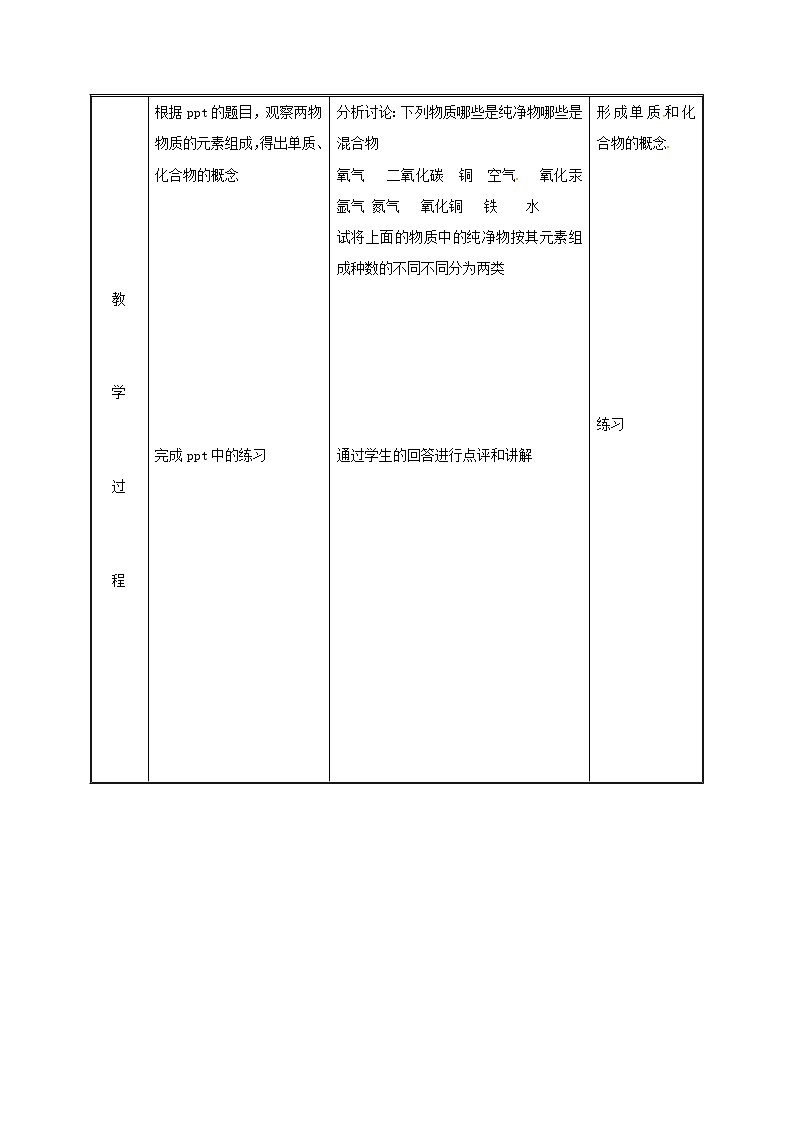 2020年粤教版九年级化学上册第2章 2.4辨别物质的元素组成第3课时 教案03