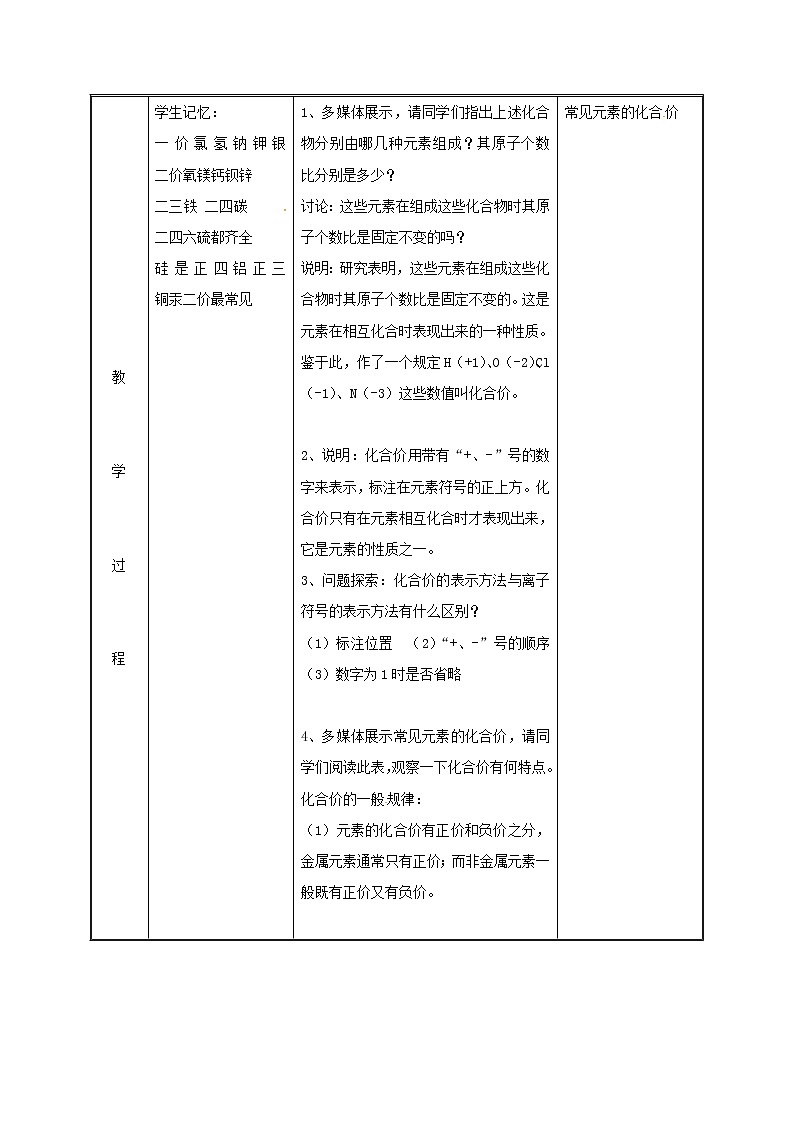 2020年粤教版九年级化学上册第3章 3.4物质组成的表示式第3课时 教案03