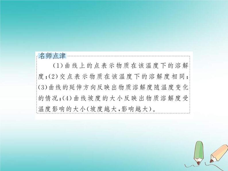 2020年沪教版九年级化学全册专题5溶解度曲线的应用 习题课件05