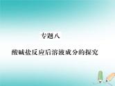 2020年沪教版九年级化学全册专题8酸碱盐反应后溶液成分的探究 习题课件