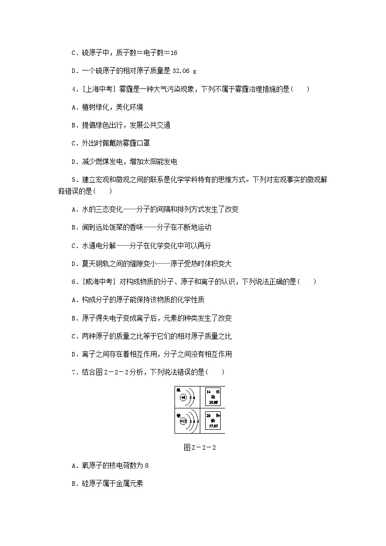 2020年粤教版九年级化学上册第2章 综合测 试题(含答案)02