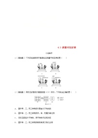 初中化学粤教版九年级上册4.3 质量守恒定律课堂检测