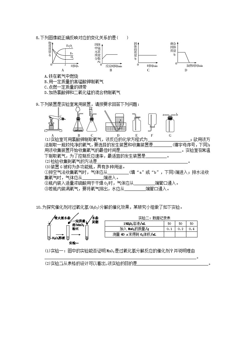 2021年中考化学一轮精选练习07《空气氧气》(含答案)02