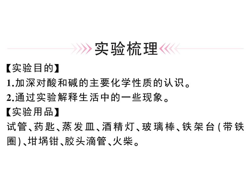 2020春安徽人教版九年级化学下册习题课件：7.实验活动6 酸、碱的化学性质 (共26张PPT)01