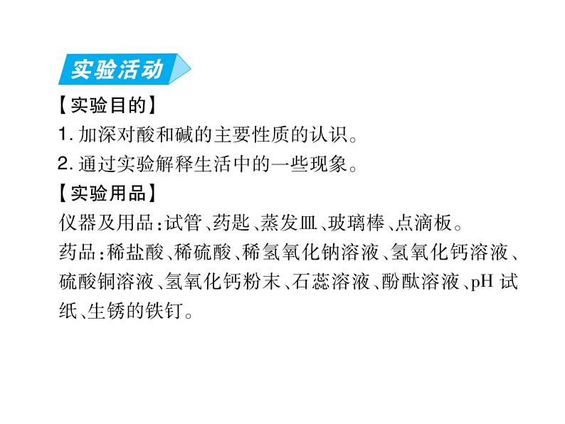 2020春人教版九年级化学下册课件：第十单元 课题二实验6 (共15张PPT)第2页