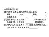 2020春江西人教版九年级化学习题课件：11.实验活动4  金属的物理性质和某些化学性质 (共26张PPT)