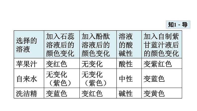 2020春人教版九年级下册化学（安徽专版）课件：实验活动7 溶液酸碱性的检验(共26张PPT)07