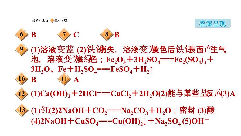 2020春人教版九年级下册化学习题课件：实验活动6 酸、碱的化学性质(共30张PPT)03