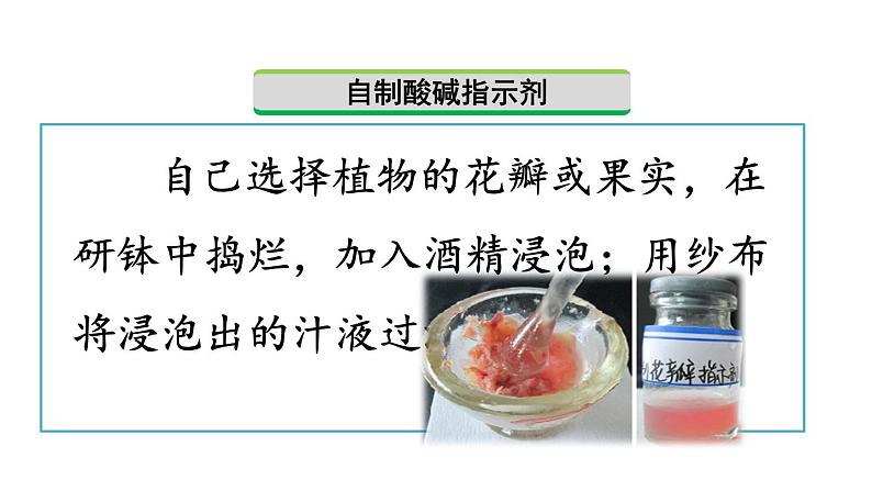 2020人教版九年级化学下册教学课件：第十单元 实验活动7 溶液酸碱性的检验(共14张PPT)06