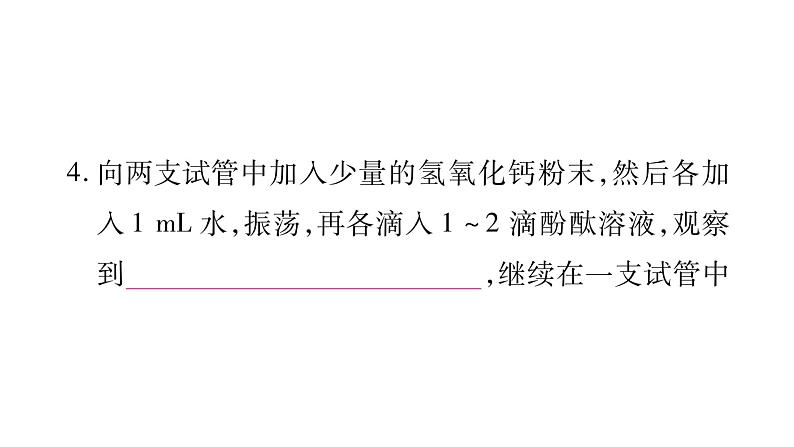 2020年人教版（广西）九年级下册化学作业课件：第10单元 实验活动6 酸、碱的化学性质(共34张PPT)08