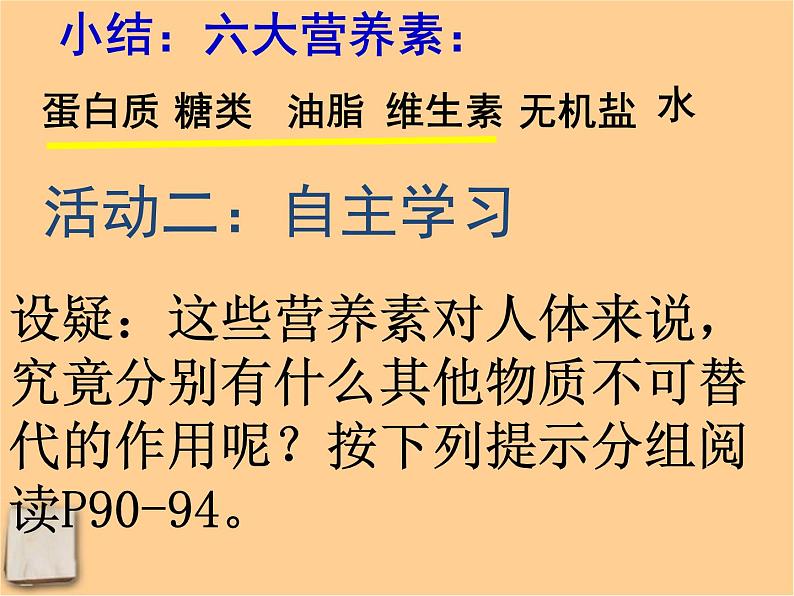 人教版初中化学九下12.1 人类重要的营养物质 课件第8页