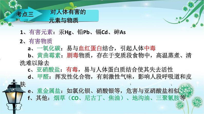 人教版化学九下第12章《化学与生活》复习教学课件08