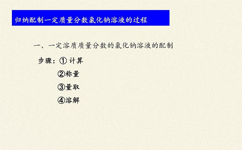 人教版九年级下册 化学 课件 实验活动5　一定溶质质量分数的氯化钠溶液的配制107