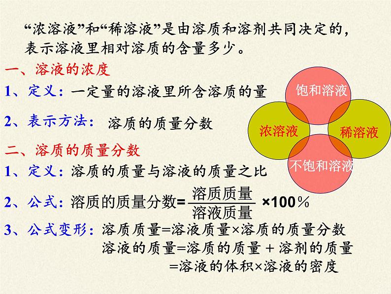 人教版九年级下册 化学 课件 9.3溶液的浓度07