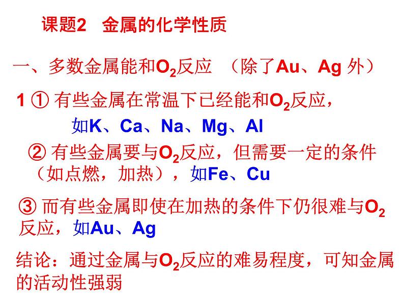 人教版九年级下册 化学第八单元 课题2 金属的化学性质(1) 课件08