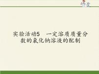 初中化学人教版九年级下册实验活动5 一定溶质质量分数的氯化钠溶液的配制教课内容ppt课件