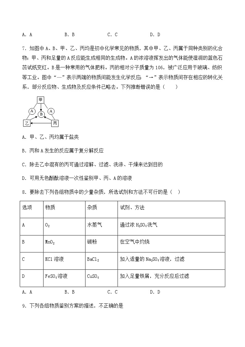 人教版初中化学九年级下册第11单元《盐  化肥》检测题（含答案）03