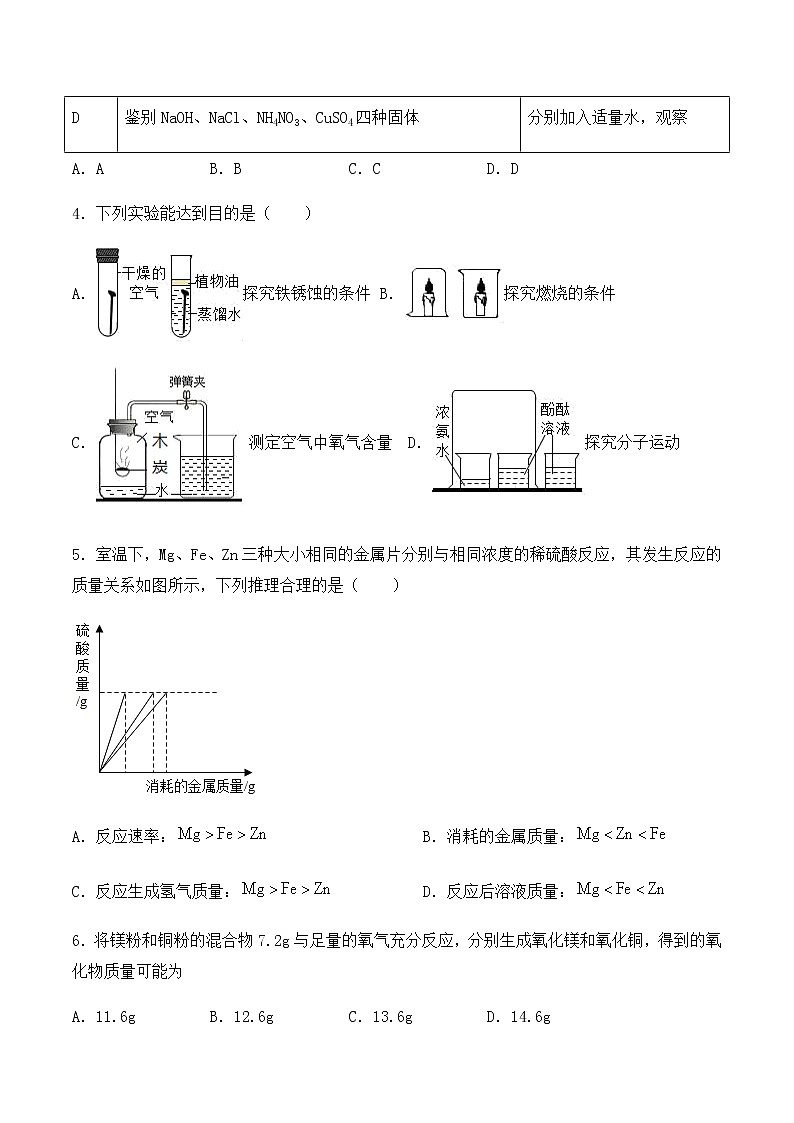 人教版初中化学九年级下册第8单元《金属和金属材料》检测题（含答案）02