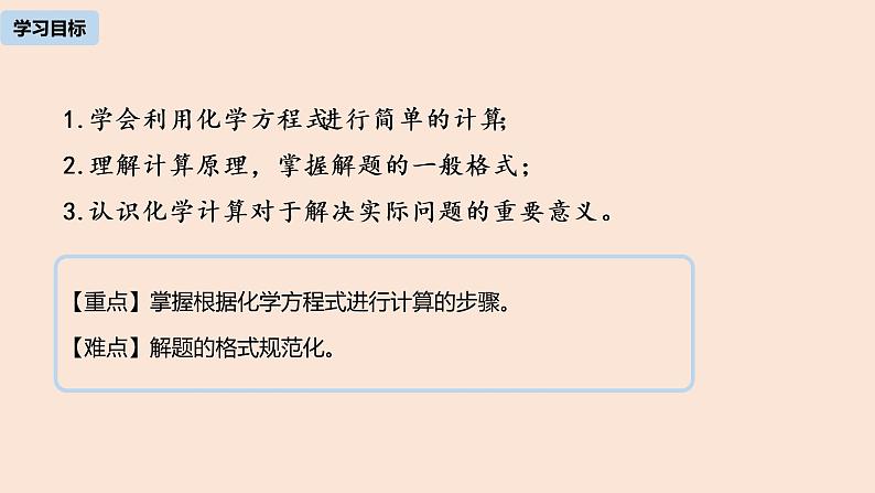 初中化学人教版九年级（上册）第5单元 课题3 利用化学方程式的简单计算(第一课时)课件02