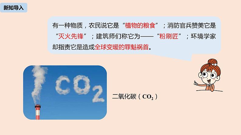 初中化学人教版九年级（上册）第6单元 课题3 二氧化碳和一氧化碳（第一课时）课件03